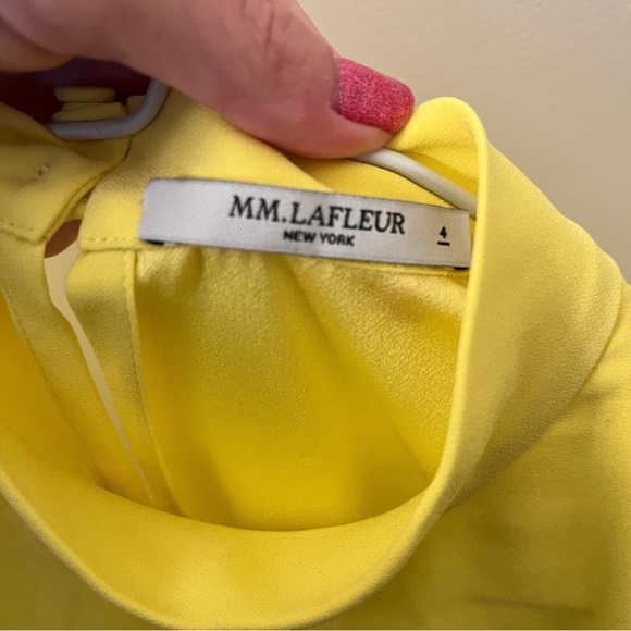 MM Lafleur Sohee turtleneck top in yellow / size 4/small - Picture 6 of 9